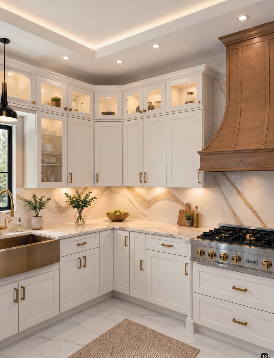 A kitchen in Emerald White